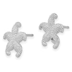 FJC Finejewelers 925 Sterling Silver Button Polished Starfish Post Earrings 15 mm x 13 mm