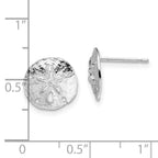 FJC Finejewelers 925 Sterling Silver Button Polished Sand Dollar Post Earrings 11 mm x 11 mm