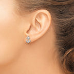 FJC Finejewelers 925 Sterling Silver Button Polished Mini Anchor Post Earrings 12 mm x 8 mm