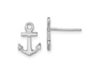 FJC Finejewelers 925 Sterling Silver Button Polished Mini Anchor Post Earrings 12 mm x 8 mm