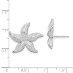 FJC Finejewelers 925 Sterling Silver Button Polished Starfish Post Earrings 21 mm x 24 mm