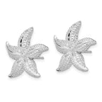 FJC Finejewelers 925 Sterling Silver Button Polished Starfish Post Earrings 21 mm x 24 mm