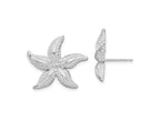FJC Finejewelers 925 Sterling Silver Button Polished Starfish Post Earrings 21 mm x 24 mm