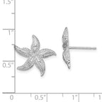 FJC Finejewelers 925 Sterling Silver Button Polished Small Starfish Post Earrings 17 mm x 17 mm