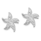 FJC Finejewelers 925 Sterling Silver Button Polished Small Starfish Post Earrings 17 mm x 17 mm