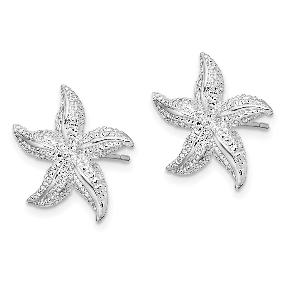 FJC Finejewelers 925 Sterling Silver Button Polished Small Starfish Post Earrings 17 mm x 17 mm