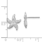 FJC Finejewelers 925 Sterling Silver Button Polished Starfish Post Earrings 14 mm x 12 mm