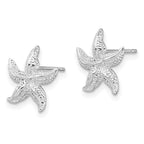 FJC Finejewelers 925 Sterling Silver Button Polished Starfish Post Earrings 14 mm x 12 mm