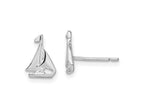 FJC Finejewelers 925 Sterling Silver Button Polished Mini Sailboat Post Earrings 10 mm x 7 mm