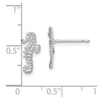 FJC Finejewelers 925 Sterling Silver Button Polished Mini Seahorse Post Earrings 13 mm x 6 mm
