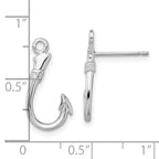 FJC Finejewelers 925 Sterling Silver Dangle Polished Fish Hook Post Earrings 19 mm x 9 mm