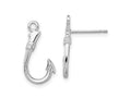 FJC Finejewelers 925 Sterling Silver Dangle Polished Fish Hook Post Earrings 19 mm x 9 mm