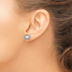 FJC Finejewelers 925 Sterling Silver Button Polished Small Blue Crab Post Earrings 11 mm x 12 mm