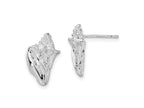 FJC Finejewelers 925 Sterling Silver Button Polished Conch Shell Post Earrings 16 mm x 11 mm
