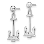 FJC Finejewelers 925 Sterling Silver Polished Navy Anchor Dangle Post Earrings 23 mm x 8 mm