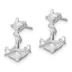 FJC Finejewelers 925 Sterling Silver Button Polished Anchor with Rope Post Earrings 17 mm x 12 mm