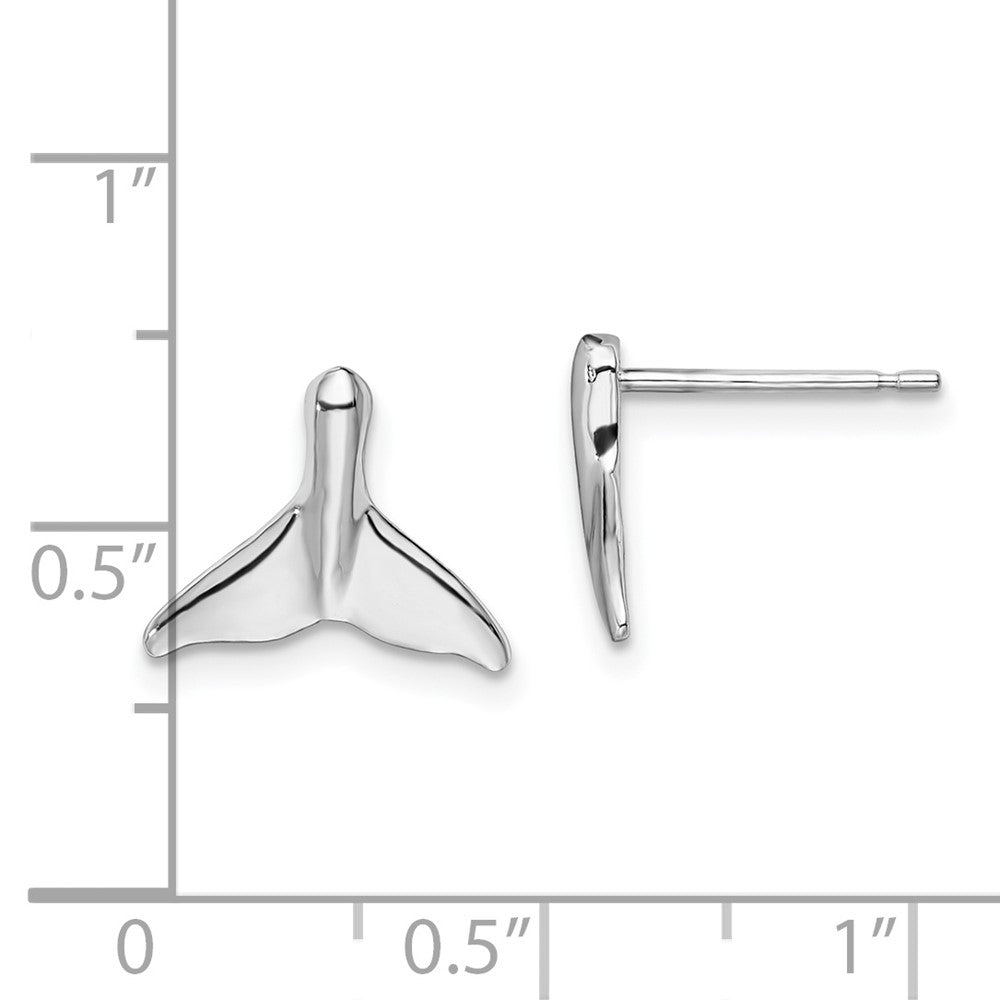 FJC Finejewelers 925 Sterling Silver Button Polished Whale Tail Post Earrings 10 mm x 12 mm