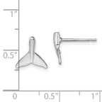 FJC Finejewelers 925 Sterling Silver Button Polished Mini Whale Tail Post Earrings 10 mm x 10 mm