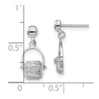 FJC Finejewelers 925 Sterling Silver Dangle Polished Nantucket Basket Post Earrings 17 mm x 9 mm