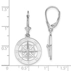 FJC Finejewelers 925 Sterling Silver Dangle Polished Compass Leverback Earrings 35 mm x 18 mm