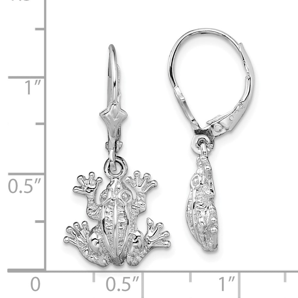 FJC Finejewelers 925 Sterling Silver Dangle Polished Frog Leverback Earrings 29 mm x 13 mm