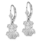 FJC Finejewelers 925 Sterling Silver Dangle Polished Frog Leverback Earrings 29 mm x 13 mm