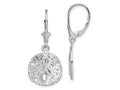 FJC Finejewelers 925 Sterling Silver Dangle Polished Sand Dollar Leverback Earrings 34 mm x 15 mm