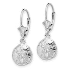 FJC Finejewelers 925 Sterling Silver Dangle Polished Sand Dollar Leverback Earrings 28 mm x 10 mm