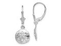FJC Finejewelers 925 Sterling Silver Dangle Polished Sand Dollar Leverback Earrings 28 mm x 10 mm