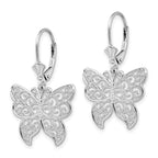 FJC Finejewelers 925 Sterling Silver Dangle Polished Filigree Butterfly Leverback Earrings 33 mm x 20 mm