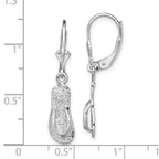 FJC Finejewelers 925 Sterling Silver Dangle Polished Large Flip-flop Leverback Earrings 31 mm x 6 mm
