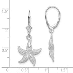 FJC Finejewelers 925 Sterling Silver Dangle Polished Starfish Leverback Earrings 36 mm x 16 mm
