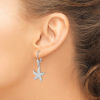 FJC Finejewelers 925 Sterling Silver Dangle Polished Starfish Leverback Earrings 36 mm x 16 mm