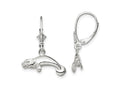 FJC Finejewelers 925 Sterling Silver Dangle Polished 3D Manatee Leverback Earrings 24 mm x 18 mm