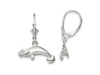 FJC Finejewelers 925 Sterling Silver Dangle Polished 3D Manatee Leverback Earrings 24 mm x 18 mm