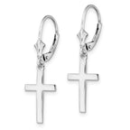 FJC Finejewelers 925 Sterling Silver Dangle Polished Latin Cross Leverback Earrings 32 mm
