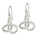 FJC Finejewelers 925 Sterling Silver Polished Knot Dangle Shephard Hook Earrings 31 x 19 mm