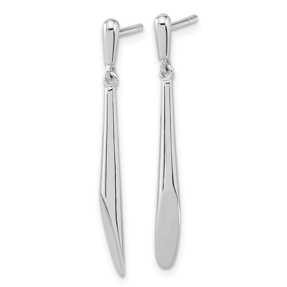 FJC Finejewelers 925 Sterling Silver Rhodium Plated Polished Bar Dangle Post Earrings 32 x 2 mm