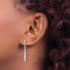 FJC Finejewelers 925 Sterling Silver Rhodium Plated Polished Bar Dangle Post Earrings 32 x 2 mm