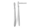 FJC Finejewelers 925 Sterling Silver Rhodium Plated Polished Bar Dangle Post Earrings 32 x 2 mm