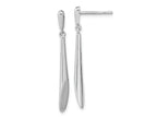 FJC Finejewelers 925 Sterling Silver Rhodium Plated Polished Bar Dangle Post Earrings 32 x 2 mm