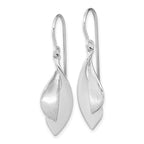 FJC Finejewelers 925 Sterling Silver Brushed and Polished Dangle Shephard Hook Earrings 38 x 10 mm