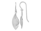 FJC Finejewelers 925 Sterling Silver Brushed and Polished Dangle Shephard Hook Earrings 38 x 10 mm