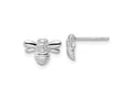 FJC Finejewelers 925 Sterling Silver Button ated Polished CZ Bumble Bee Post Earrings 7 x 11 mm