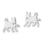 FJC Finejewelers 925 Sterling Silver Button ated Cat with Heart Post Earrings 8 x 10 mm