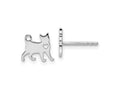 FJC Finejewelers 925 Sterling Silver Button ated Cat with Heart Post Earrings 8 x 10 mm