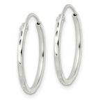 FJC Finejewelers 925 Sterling Silver Polished Bright Cut Endless Hoop Earrings 20 x 20 mm