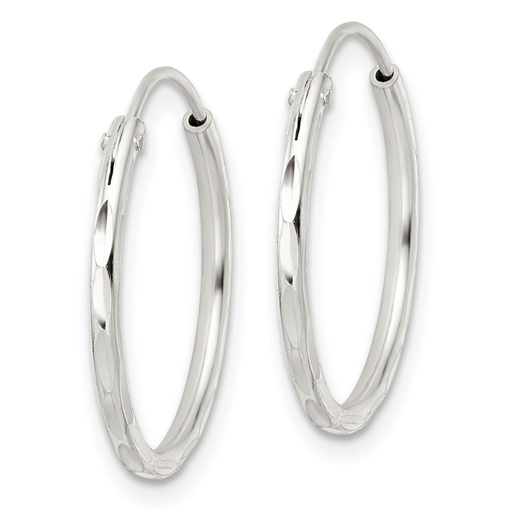 FJC Finejewelers 925 Sterling Silver Polished Bright Cut Endless Hoop Earrings 20 x 20 mm