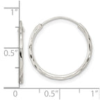 FJC Finejewelers 925 Sterling Silver Polished Bright Cut Endless Hoop Earrings 20 x 20 mm
