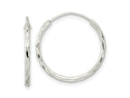 FJC Finejewelers 925 Sterling Silver Polished Bright Cut Endless Hoop Earrings 20 x 20 mm